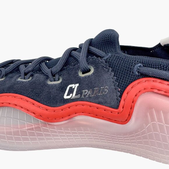 Christian Louboutin Arpoador Navy Drawstring Sock Sneakers Size 37 US 7 Women's - Picture 10 of 15